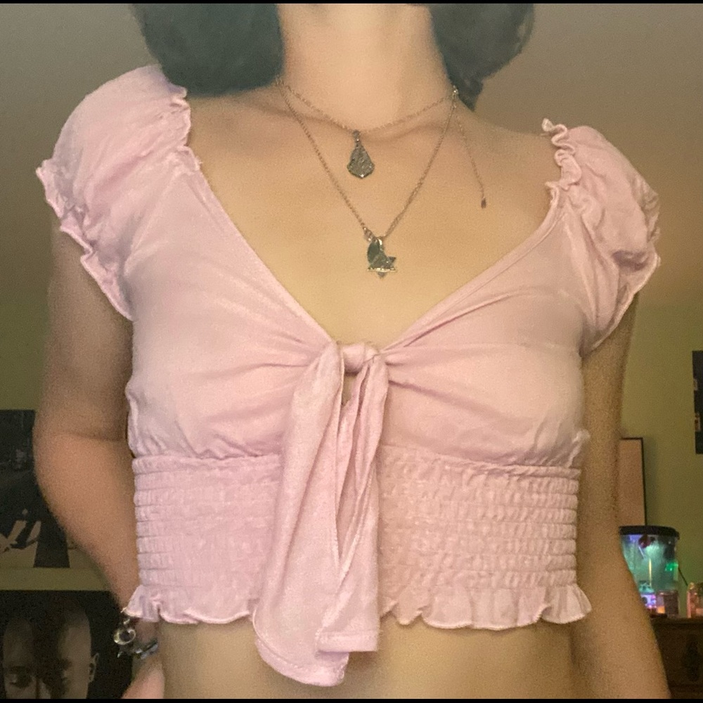 Light pink top